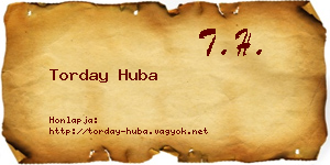 Torday Huba névjegykártya